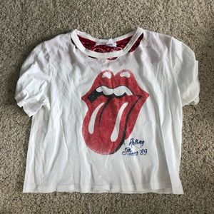 Rolling Stones crop tee